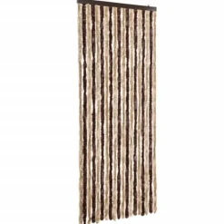 Insektgardin med chenilletråde - Ideelt til campingvogn | Farve: Beige/Lysebrun | Størrelse: 56 x 185 cm