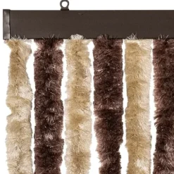 Insektgardin med chenilletråde - Ideelt til campingvogn | Farve: Beige/Lysebrun | Størrelse: 56 x 185 cm