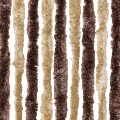 Insektgardin med chenilletråde - Ideelt til campingvogn | Farve: Beige/Lysebrun | Størrelse: 56 x 185 cm