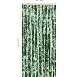Insektgardin 100x220 cm chenille grøn og hvid - Insektgardin - Insektgardiner - Home & Living