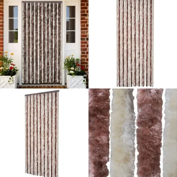 Insektgardin 90x200 cm chenille beige og lysebrun - Insektgardin - Insektgardiner - Home & Living