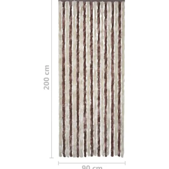 Insektgardin 90x200 cm chenille beige og lysebrun - Insektgardin - Insektgardiner - Home & Living