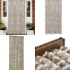 Insektgardin 100x220 cm chenille gråbrun og hvid - Insektgardin - Insektgardiner - Home & Living