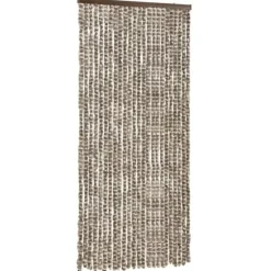 Insektgardin 100x220 cm chenille gråbrun og hvid - Insektgardin - Insektgardiner - Home & Living