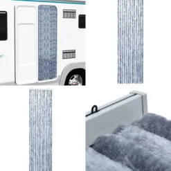 Insektgardin 90x200 cm chenille sølvfarvet - Insektgardin - Insektgardiner - Home & Living