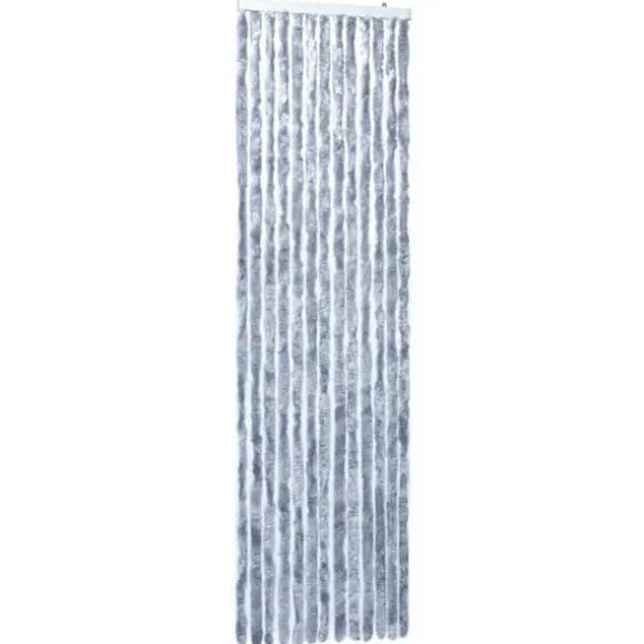 Insektgardin 90x200 cm chenille sølvfarvet - Insektgardin - Insektgardiner - Home & Living