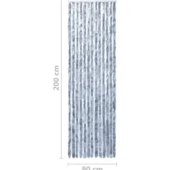 Insektgardin 90x200 cm chenille sølvfarvet - Insektgardin - Insektgardiner - Home & Living