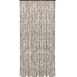 Insektgardin 90x220 cm chenille gråbrun og hvid - Insektgardin - Insektgardiner - Home & Living
