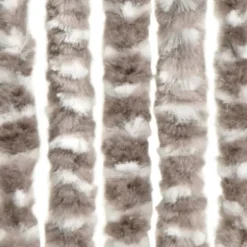 Insektgardin 90x220 cm chenille gråbrun og hvid - Insektgardin - Insektgardiner - Home & Living