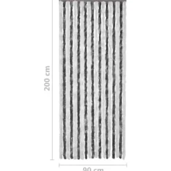 Insektgardin 90x200 cm chenille grå og hvid - Insektgardin - Insektgardiner - Home & Living