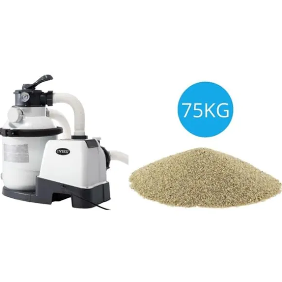Intex - Sandfilterpumpe 5700 L/u & Filterzand 75 kg