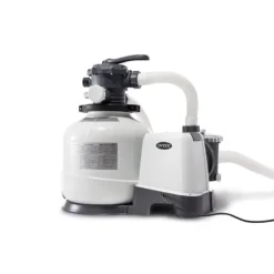 Intex - Sandfilterpumpe 10500 L/u & Filterzand 50 kg &WAYS Scruborstel