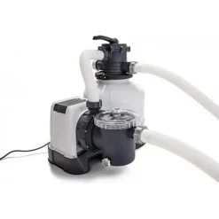 Intex - Sandfilterpumpe 10500 L/u & Filterzand 50 kg &WAYS Scruborstel