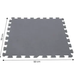INTEX - swimmingpoolfliser - puslespilsmåtte - 50x50 cm - 8 stykker - grå