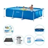 Intex Frame Pool Rektangulær 260x160x65 cm - Pool plus tilbehør