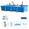 Intex Frame Pool Rektangulær swimmingpool - 450x220x84 cm - Indeholder alle nødvendige elementer