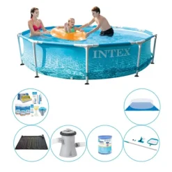 Intex Metalramme Rund Strand 305x76 cm - 7 stk - Poolpakke