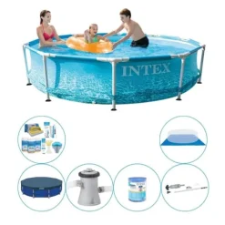 Intex Metalramme Rund Strand 305x76 cm - Pool med tilbehør