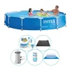 Intex Metalramme Rund 366x76 cm - 6 stk - Pool plus tilbehør