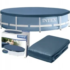 Intex Pooloverdækning med ramme 305 cm #28030