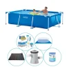 Intex ramme pool rektangulær 260x160x65 cm - 6 styk - Pool plus tilbehør