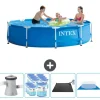 Intex Round Frame Swimming Pool - 305 x 76 cm - Blå - Inklusive Tilbehør CB91