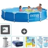 Intex Round Frame Swimming Pool - 366 x 76 cm - Blå - Inklusive Tilbehør CB24