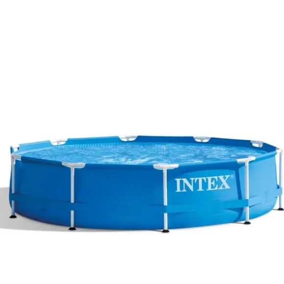 Intex Round Frame Swimming Pool - 305 x 76 cm - Blå - Inklusive Tilbehør CB95