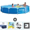 Intex Round Frame Swimming Pool - 366 x 76 cm - Blå - Inkluderet tilbehør CB68