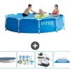 Intex Round Frame Swimming Pool - 305 x 76 cm - Blå - Inkluderet tilbehør CB59