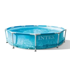 Intex Round Frame Swimming Pool - 305 x 76 cm - Vandprint - Inkluderet tilbehør CB6