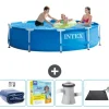 Intex Round Frame Swimming Pool - 305 x 76 cm - Blå - Inkluderet tilbehør CB11