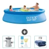 Intex rund oppustelig let sæt swimmingpool - 305 x 76 cm - Blå - Inkluderet tilbehør CB74