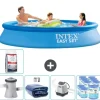 Intex rund oppustelig let sæt swimmingpool - 305 x 61 cm - Blå - Inklusive Tilbehør CB56