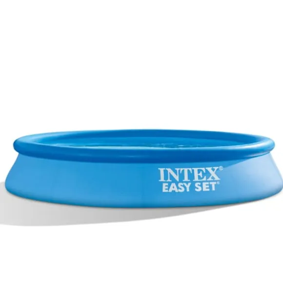 Intex rund oppustelig let sæt swimmingpool - 305 x 61 cm - Blå - Inklusive Tilbehør CB56
