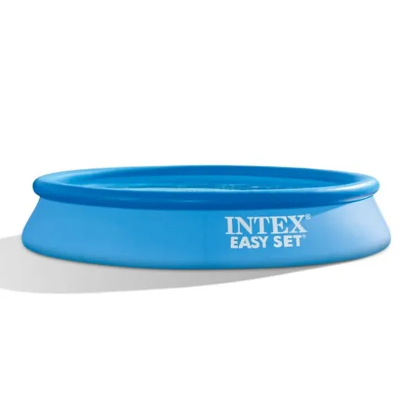 Intex rund oppustelig let sæt swimmingpool - 305 x 61 cm - blå - inkluderet tilbehør CB76