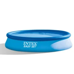 Intex rund oppustelig let sæt swimmingpool - 396 x 84 cm - Blå - Inkluderet tilbehør CB78