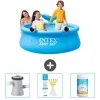 Intex rund oppustelig let sæt swimmingpool - 183 x 51 cm - Blå - Hval - Inkluderet tilbehør CB73