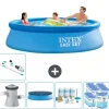 Intex rund oppustelig let sæt swimmingpool - 305 x 76 cm - Blå - Inklusive Tilbehør CB19