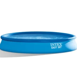 Intex rund oppustelig let sæt swimmingpool - 457 x 84 cm - Blå - Inklusive Tilbehør CB21