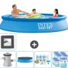 Intex rund oppustelig let sæt swimmingpool - 305 x 61 cm - Blå - Inklusive Tilbehør CB17