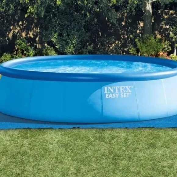 INTEX Selvbærende Poolmåtte - 472 x 472 cm - Tykkelse 0,13 mm - Blå