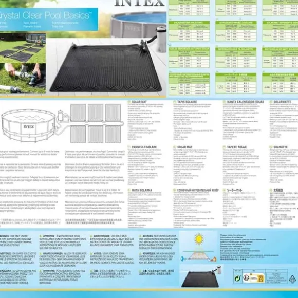 INTEX solvarmer til pool. 1,2x1,2 m PVC sort 28685