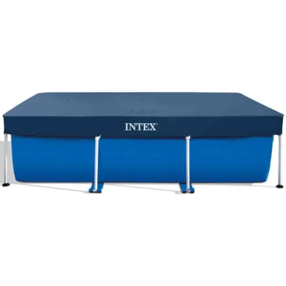 Intex svømmebassin med rektangulær ramme - 300 x 200 x 75 cm - Blå - Inkluderet tilbehør A201
