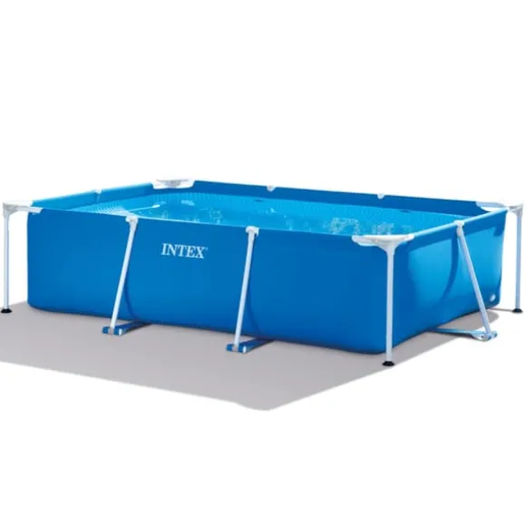 Intex svømmebassin med rektangulær ramme - 300 x 200 x 75 cm - Blå - Inkluderet tilbehør CB83