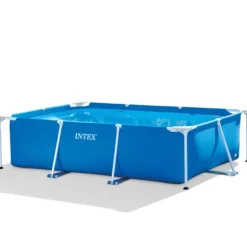 Intex svømmebassin med rektangulær ramme - 220 x 150 x 60 cm - Blå - Inkluderet tilbehør CB3