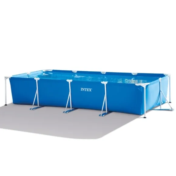 Intex svømmebassin med rektangulær ramme - 450 x 220 x 84 cm - Blå - Inkluderet tilbehør A275