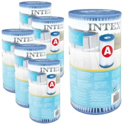 Intex svømmebassin med rund prismeramme - 366 x 76 cm - Grå - Inklusive Tilbehør CB25