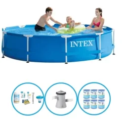Intex Svømmebassin Metalramme - Svømmebassinbundt - 305x76 cm