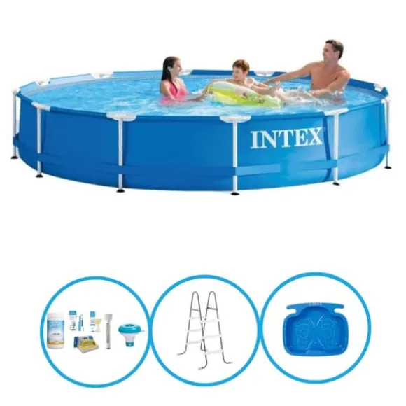 Intex Svømmebassin Metalramme 366x76 cm - Med tilbehør